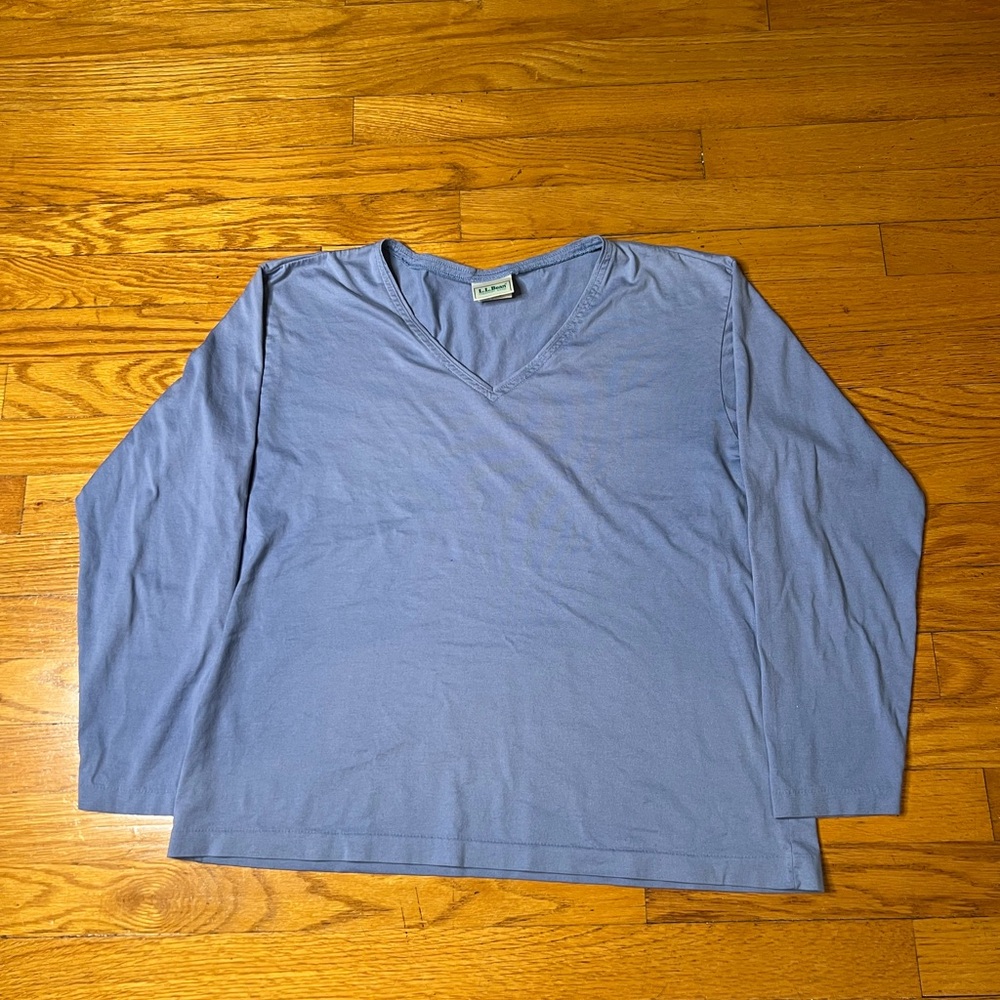 Vintage women’s made in USA Blue V-Neck Shirt
